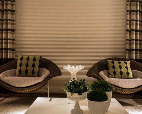 Com design clean, elegante e delicado a cortina Celular é um modelo muito utilizado em países da América do Norte e Europa.